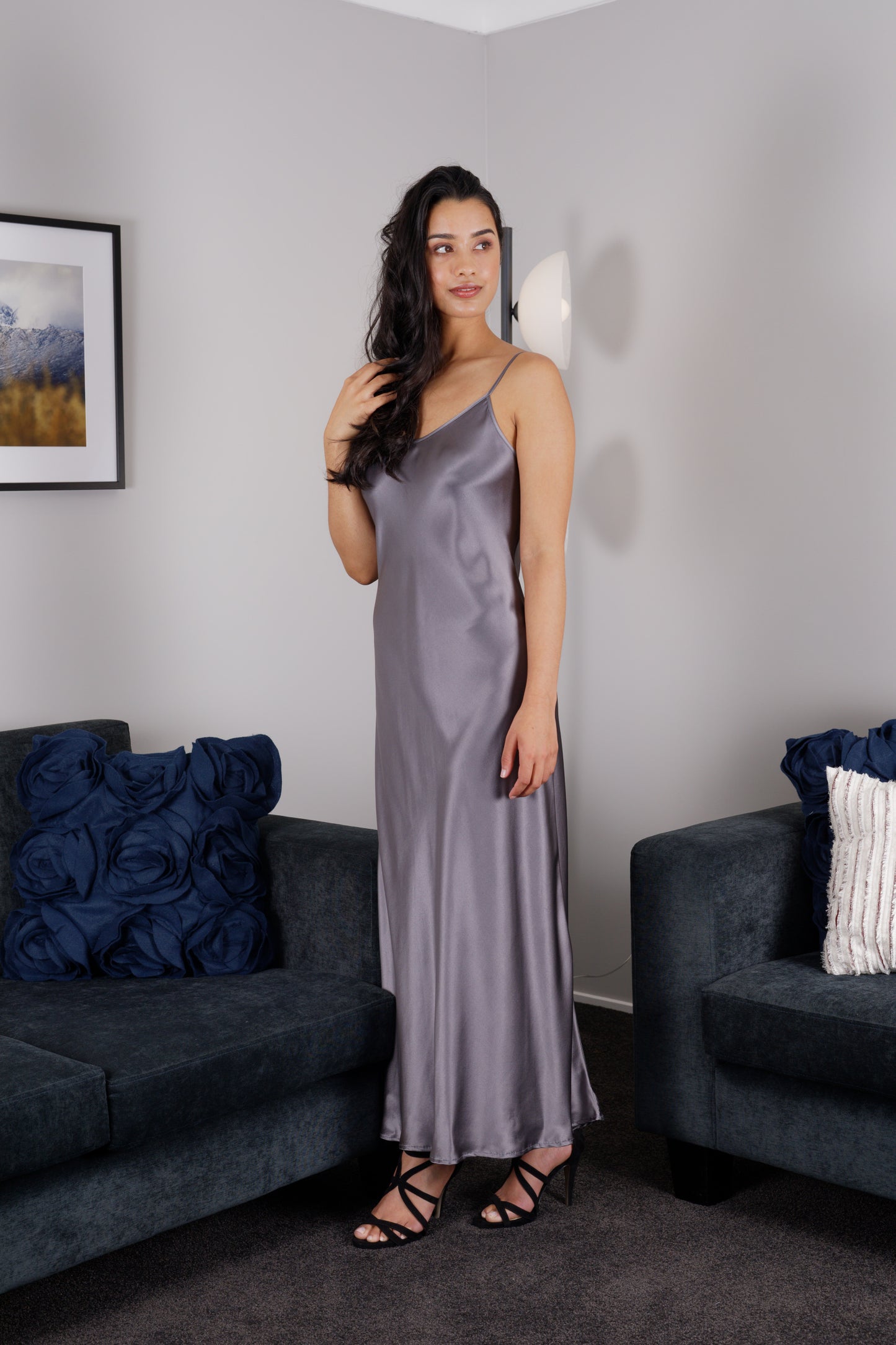 Long Silk Chemise - Carmen Kirstein Designer Sleepwear