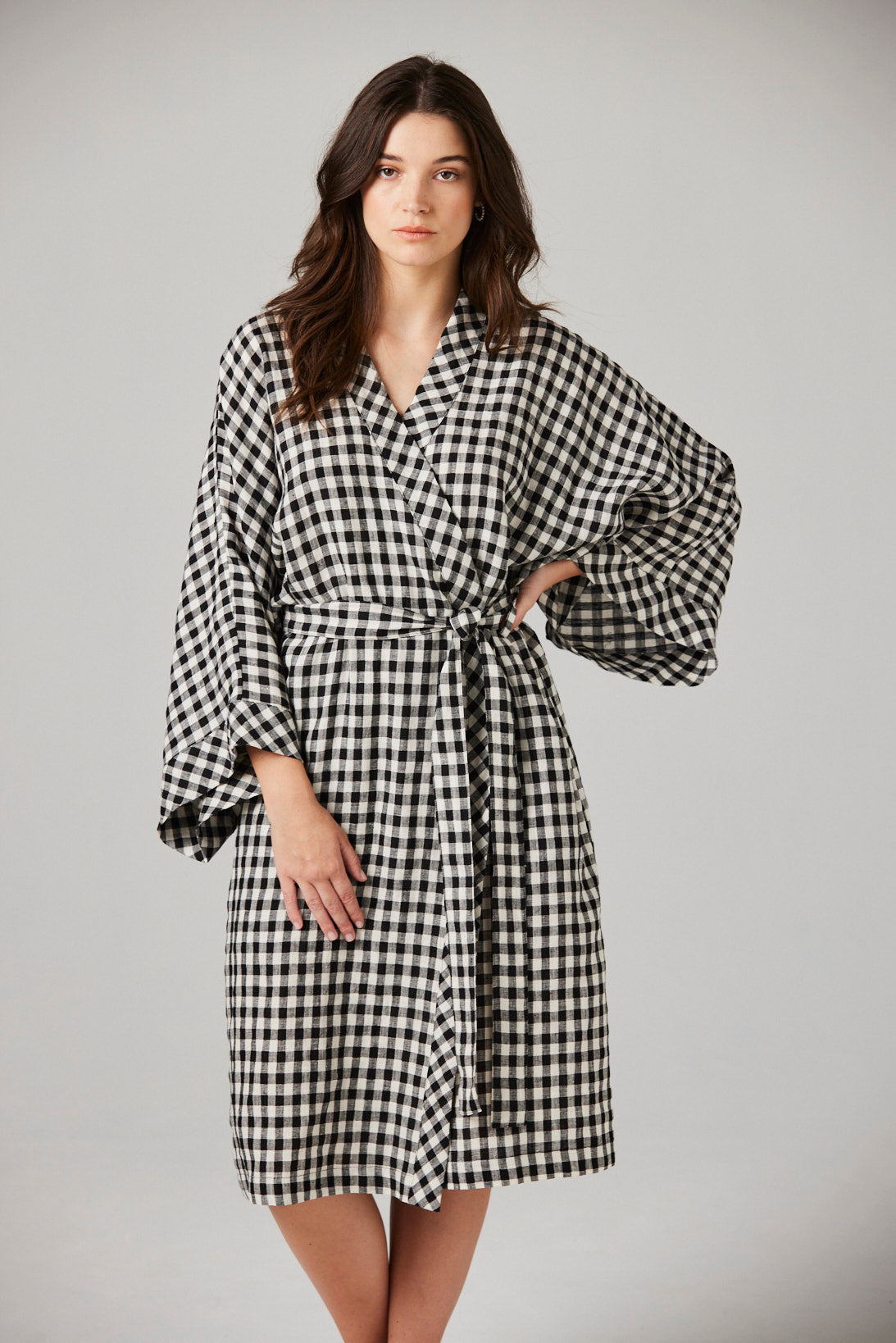 Fleur Linen Robe