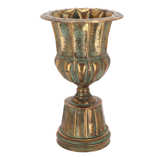 Aged Metal French Urn