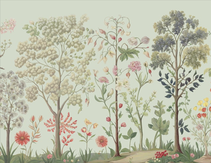 Arboretum wallpaper in sage