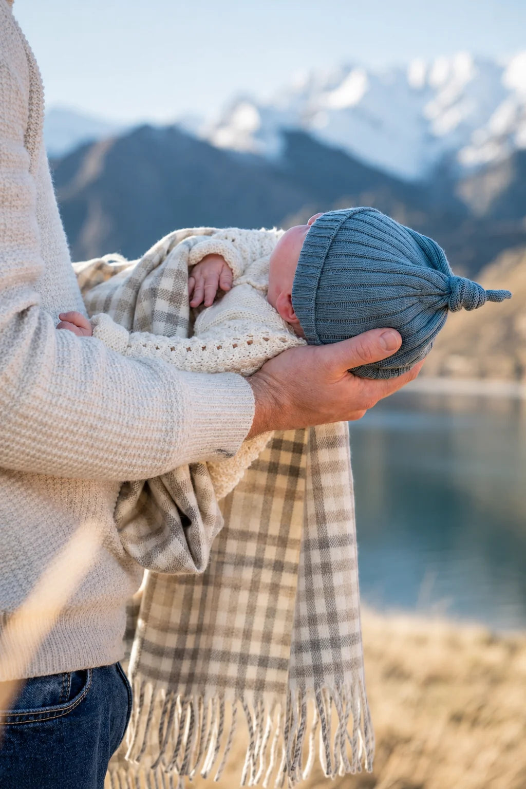 Baby Merino Blanket - Gingham