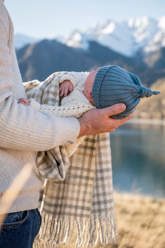 Baby Merino Blanket - Gingham