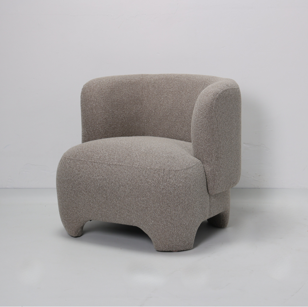 Gray armchair on a white background