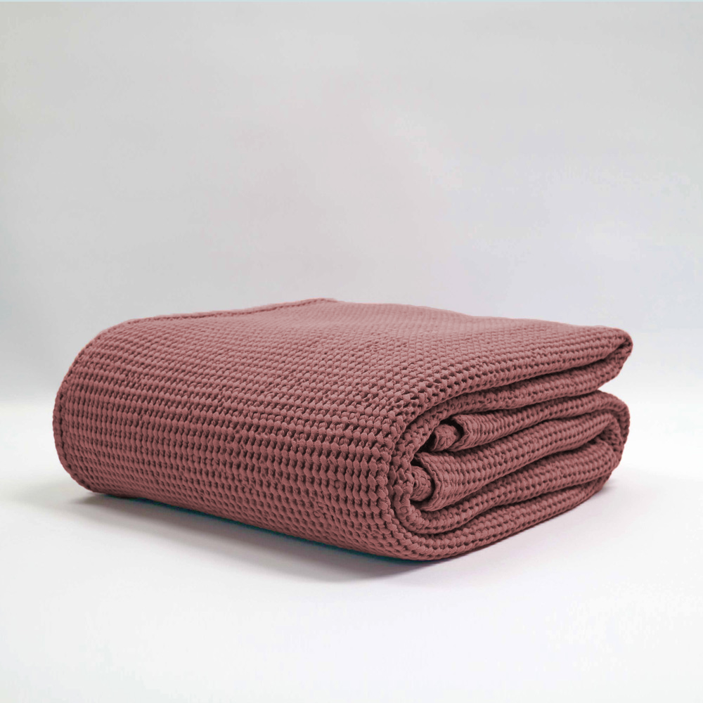 Bliss Stonewashed Cotton Waffle Blanket