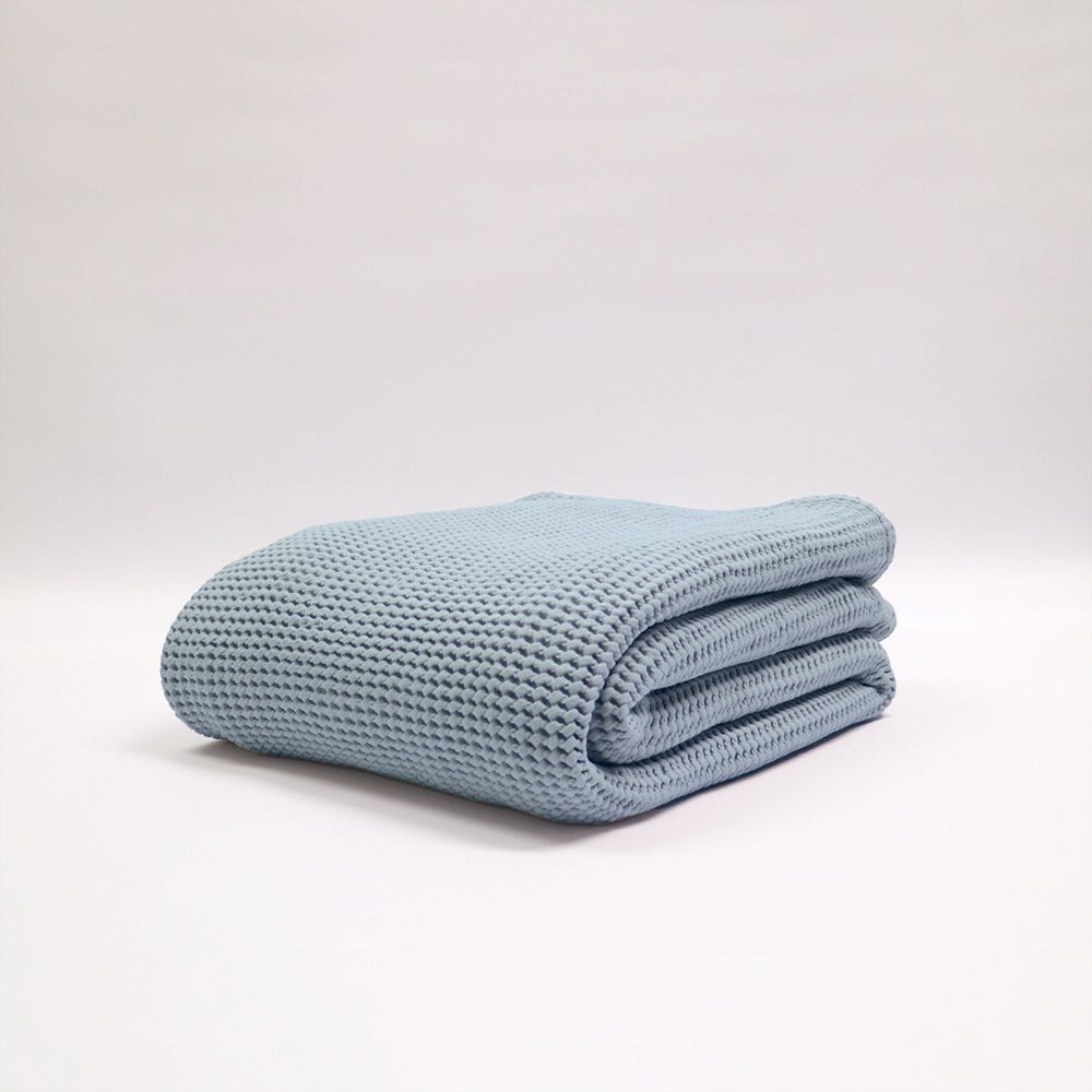 Bliss Stonewashed Cotton Waffle Blanket