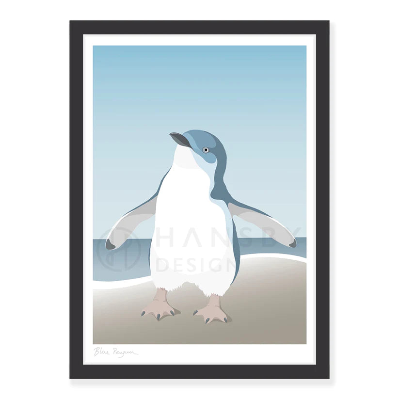 Blue Penguin Art Print