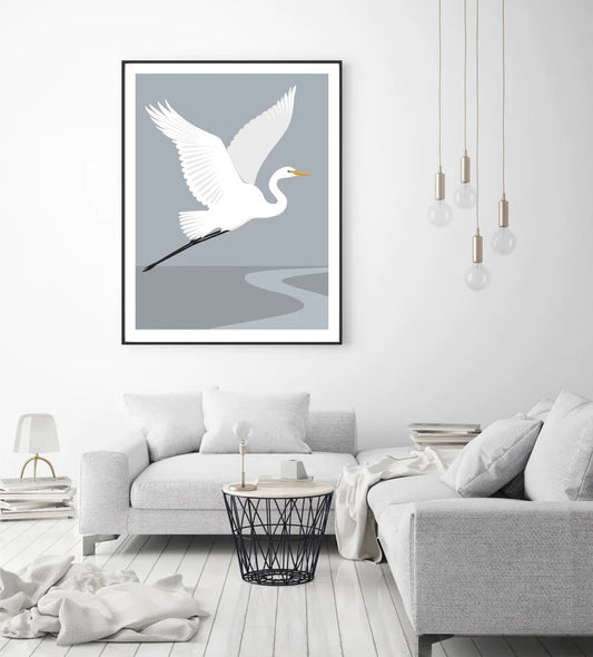 White Heron Art Print