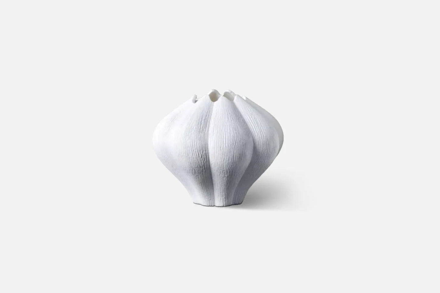 Tulip pod like vase in white