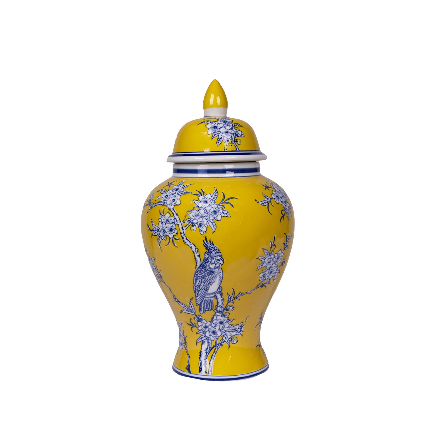 Chelsea Bird & Flower Ceramic Ginger Jar