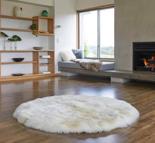 New Zealand Made Circular Sheepskin Rug