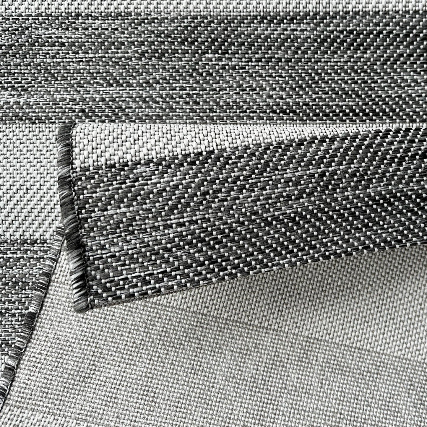 Close-up of woven fabric with a geometric pattern