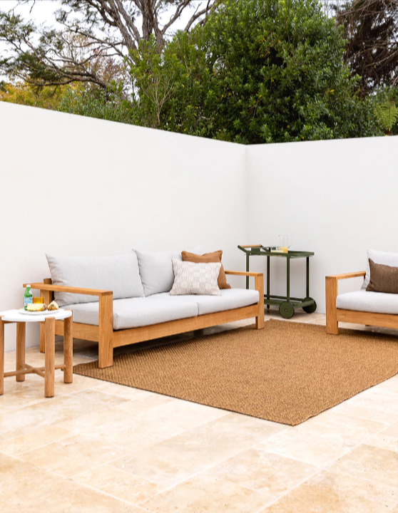 Flax Floor Outdoor Rug Charcoal - 200x290cm