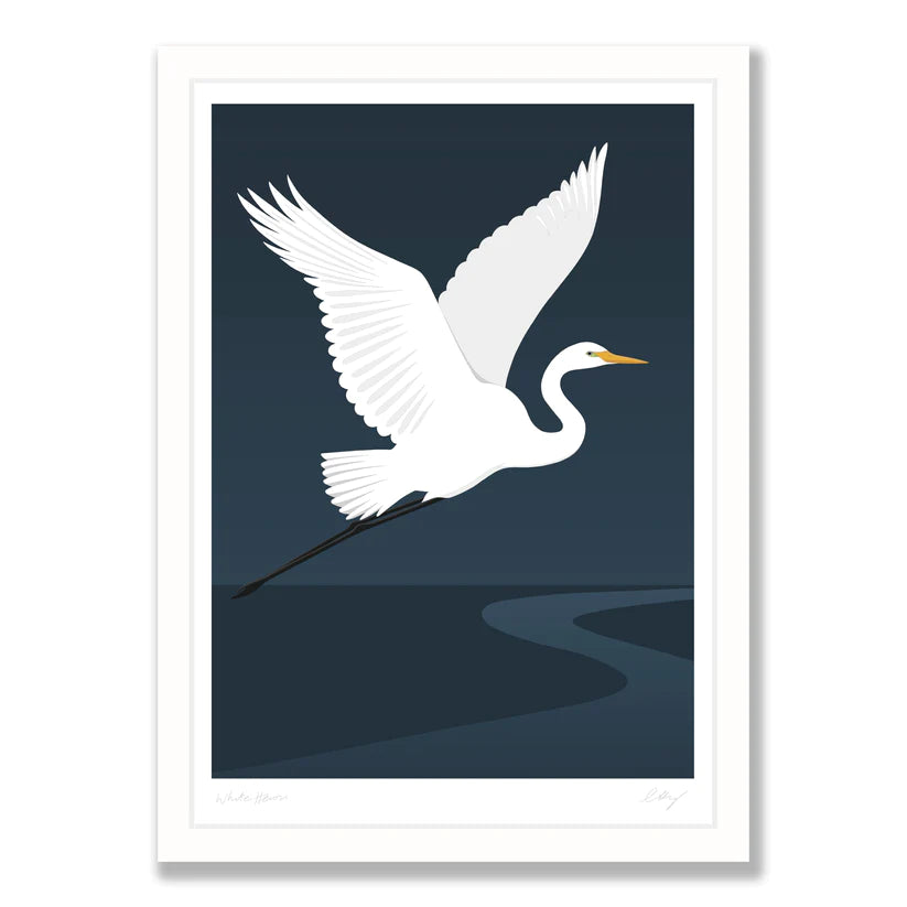 White Heron Art Print