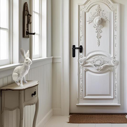 White French Rabbit Statue