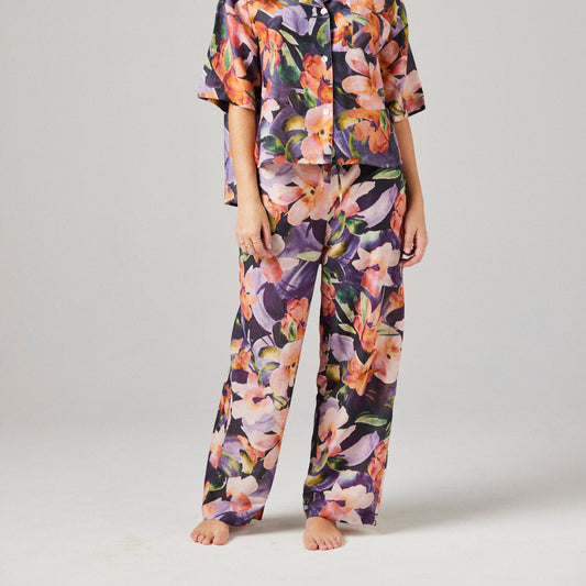 vibrant pyjama pants in bright florals