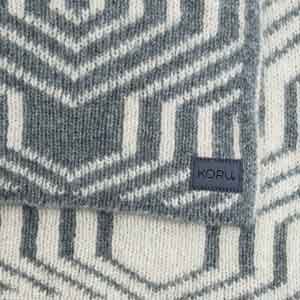 Koru NZ Merino, Possum Silk Throw - Patterned