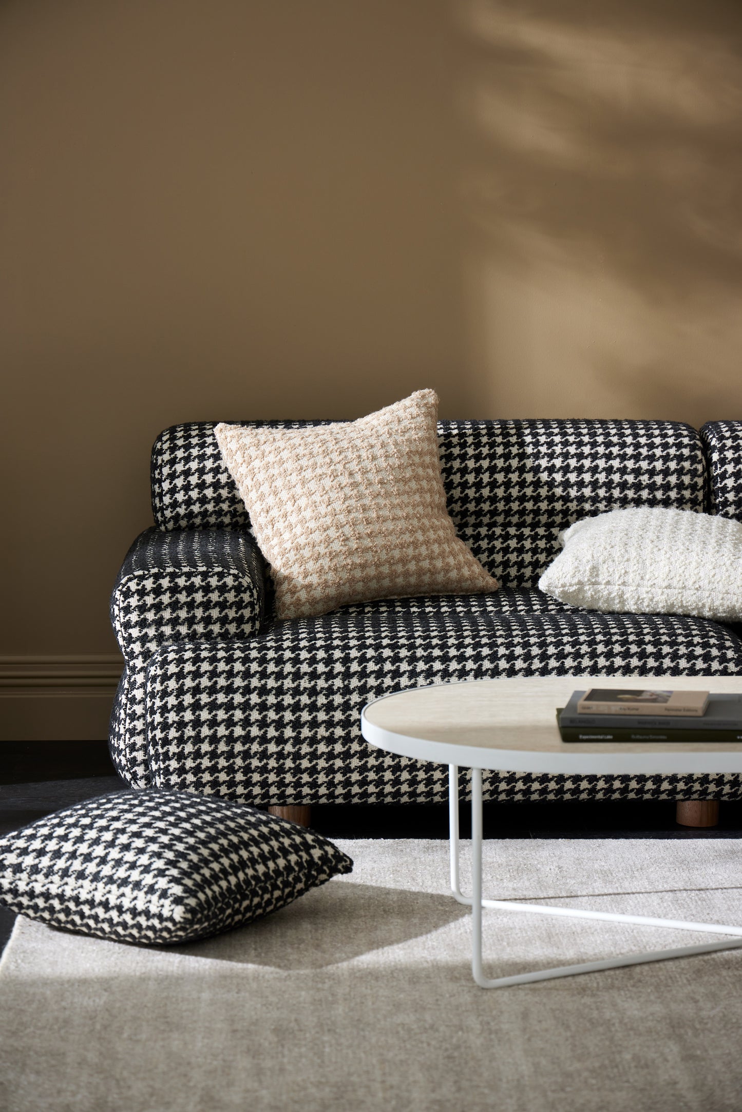 Mario Houndstooth Boucle Fabric