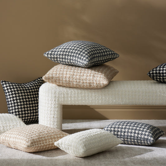 Mario Houndstooth Boucle Fabric