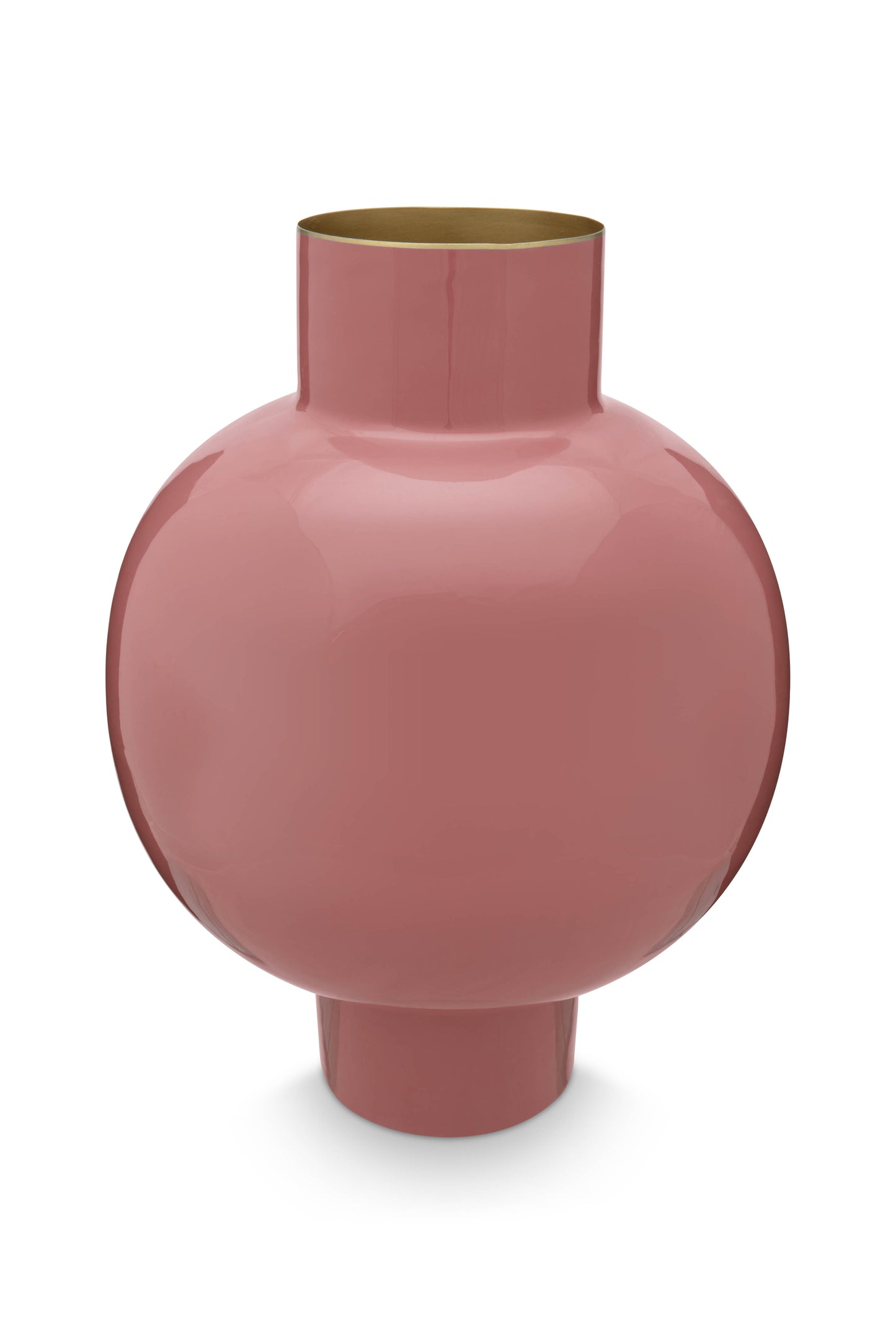 Round Metal Bulb Vase