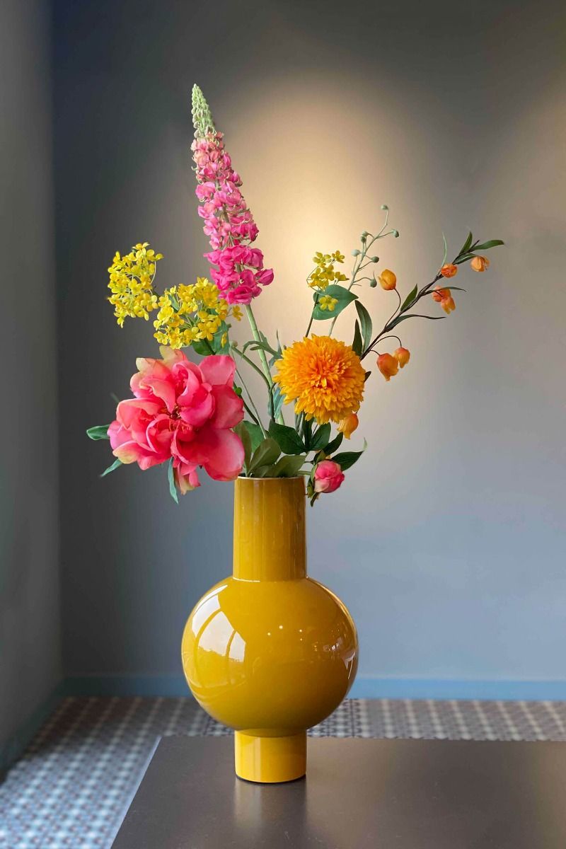 Metal Bulb Vase