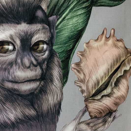 Monkeys with Birds Panel