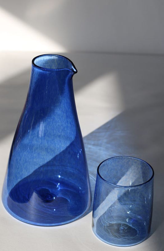 Monmouth Glass Carafe - Royal Blue
