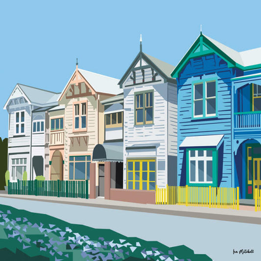 Napier waterfront with colourful Napier cottages