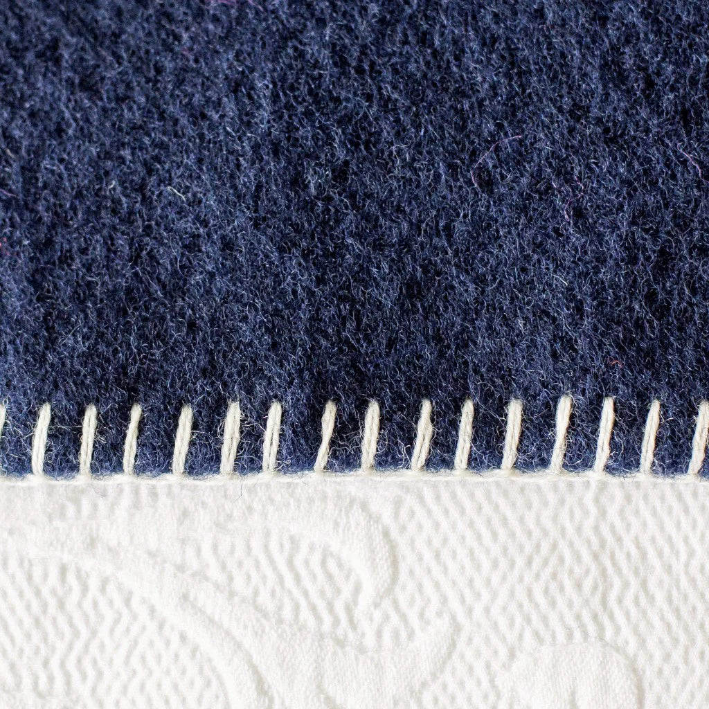 New Zealand Blanket Stitch Wool Throws