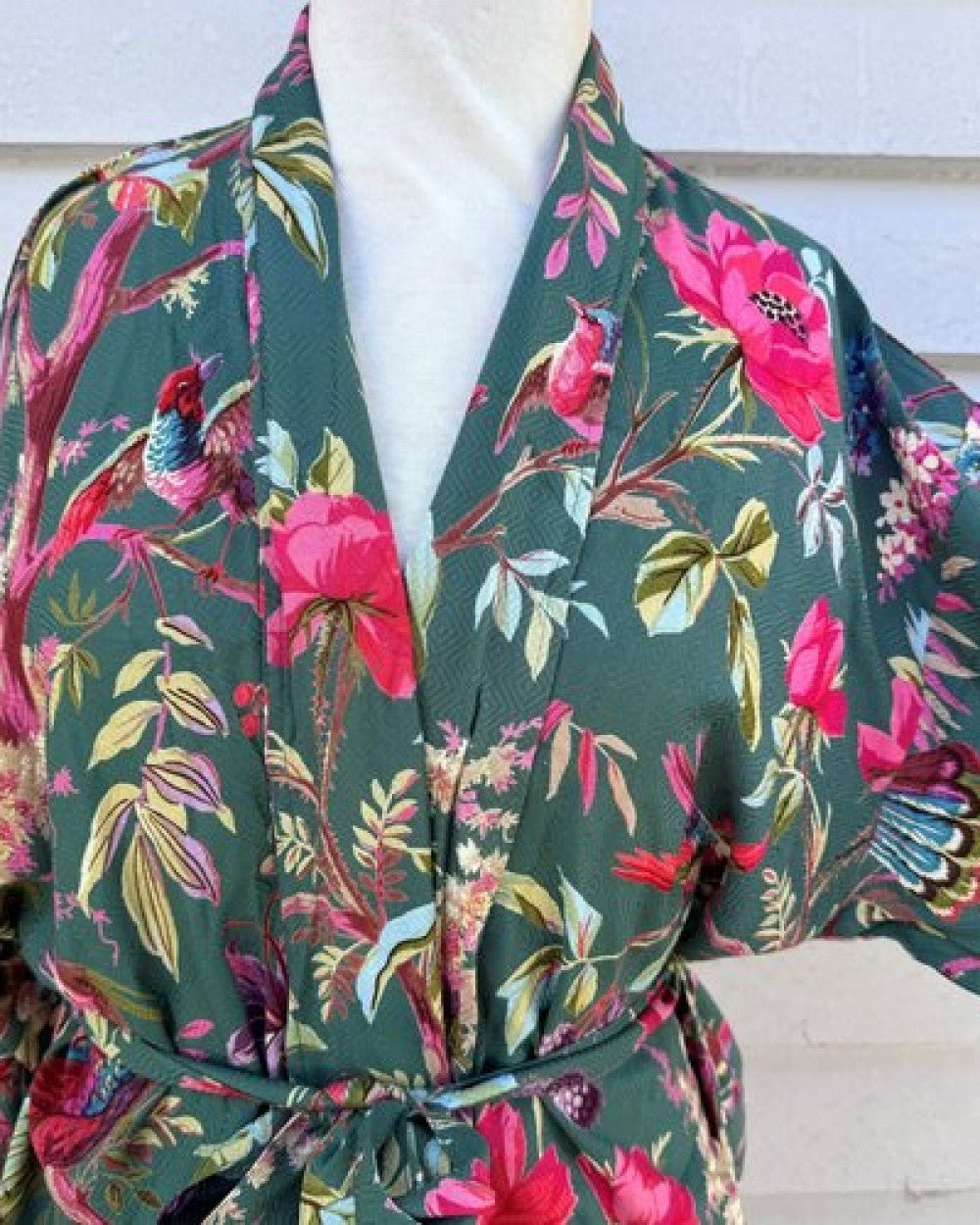 Paradise Diamond Kimono Robe - Ivy