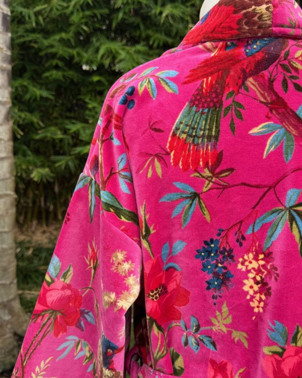 Paradise Hot Pink Velvet Robe
