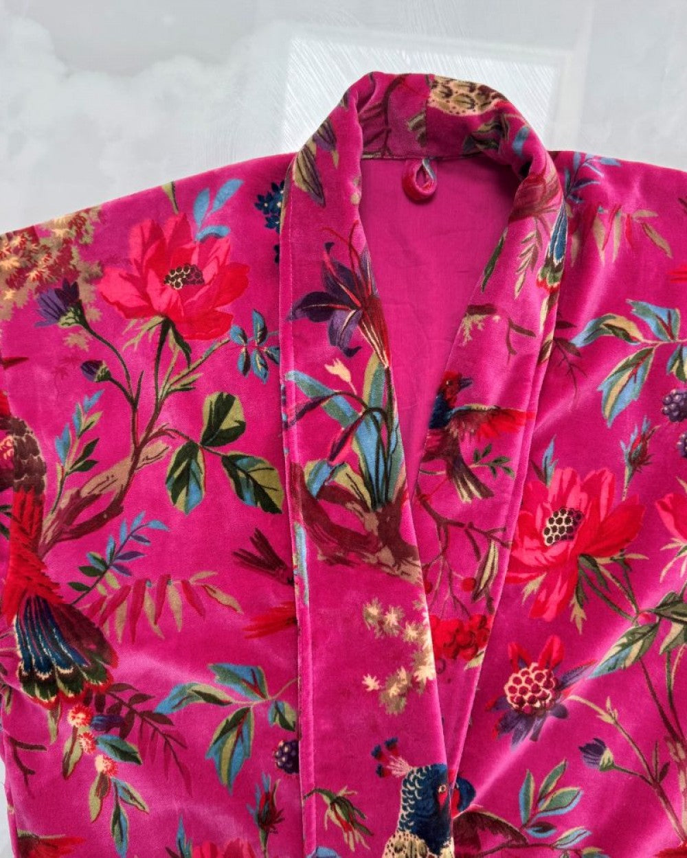 Paradise Hot Pink Velvet Robe