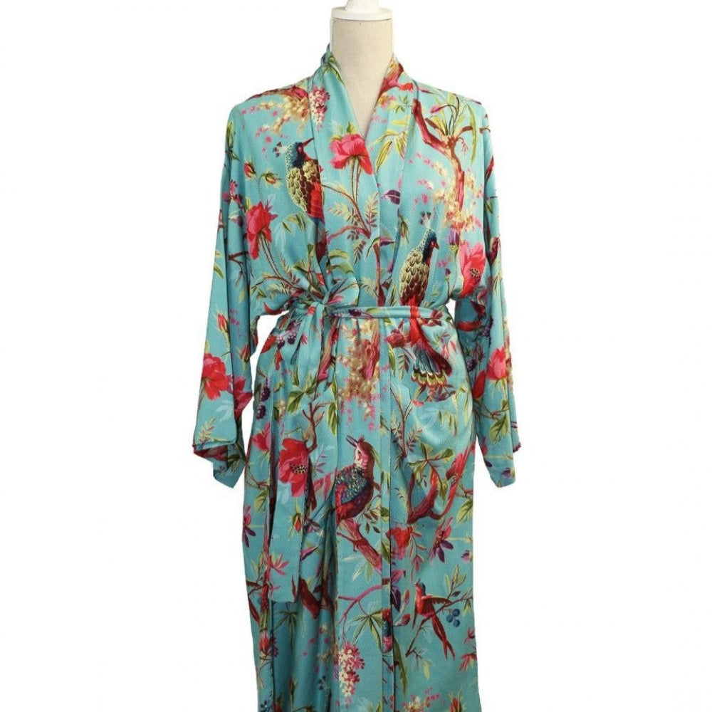 Paradise Sky Blue Kimono Robe