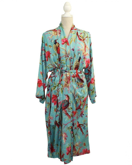 Paradise Sky Blue Kimono Robe