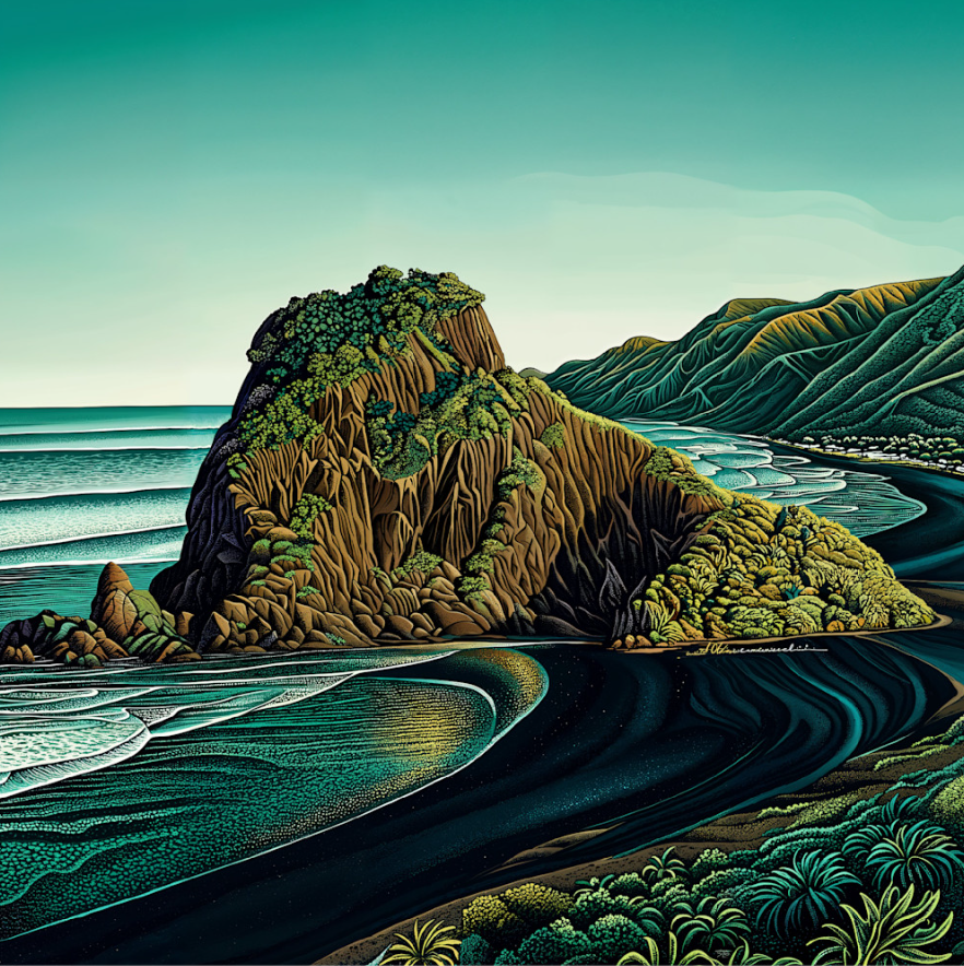 Lion Rock Piha - Steve Ballantyne Art