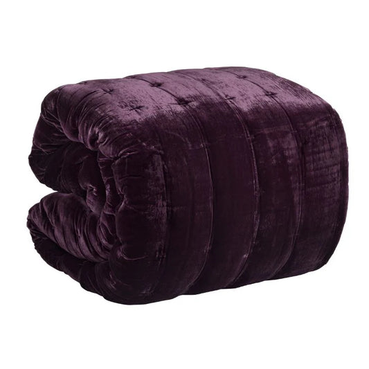 Pin & Cruz Velvet Comforter from Seneca - Aubergine