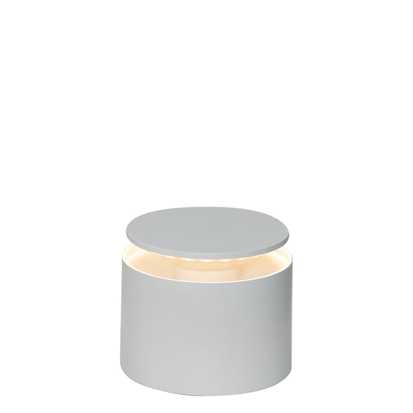 Cylindrical light fixture on a white background