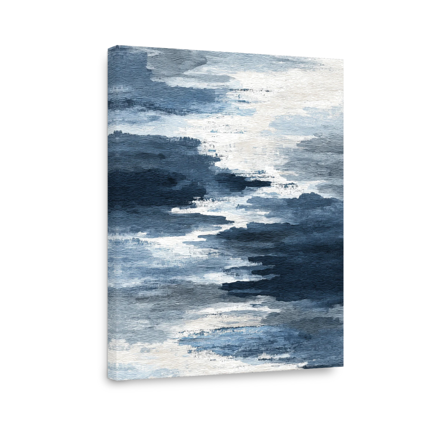 Serene Blue Waves - Abstract Art Print