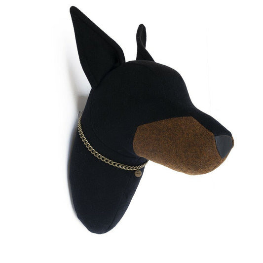 Softheads Doberman faux wall mounted piece