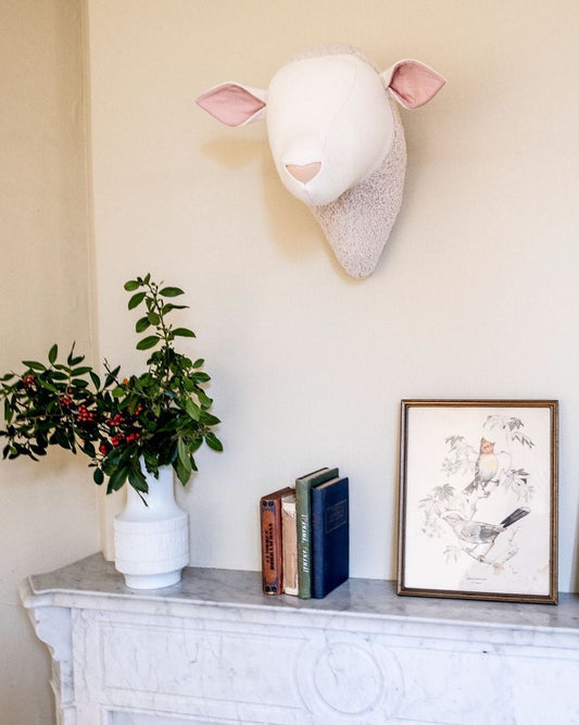 Softheads wall decor faux sheep head