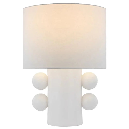 Tiglia table lamp, white base with 4 white orbs dotted on