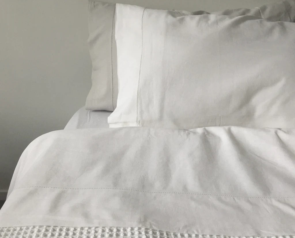 Union Hemstitch Cotton/Linen bedding