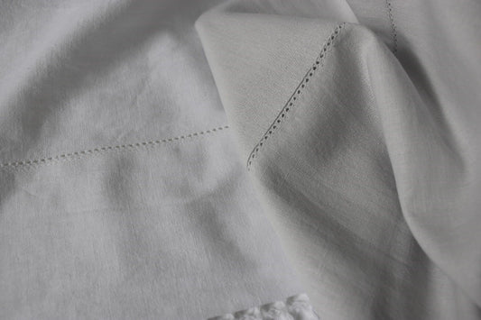 Union Hemstitch Cotton/Linen bedding