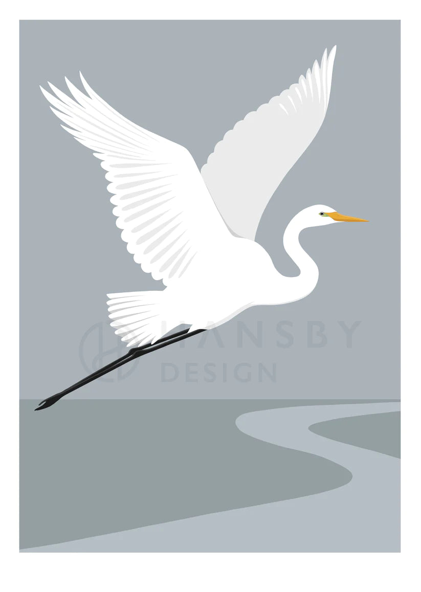 White Heron Art Print