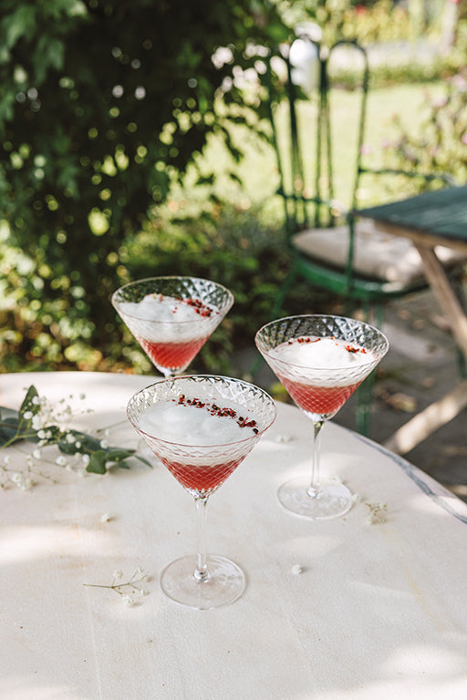 Zafferano martini glasses from veneziano mixology