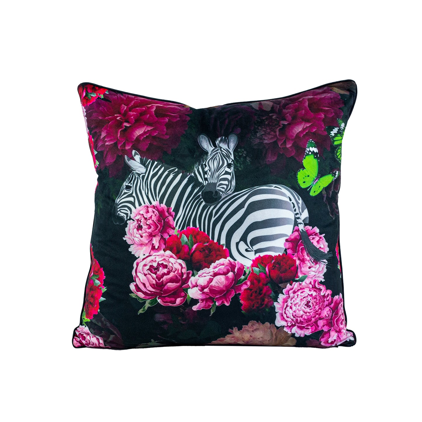 Zebra Rose Sherpa Blanket - Victoria Jane