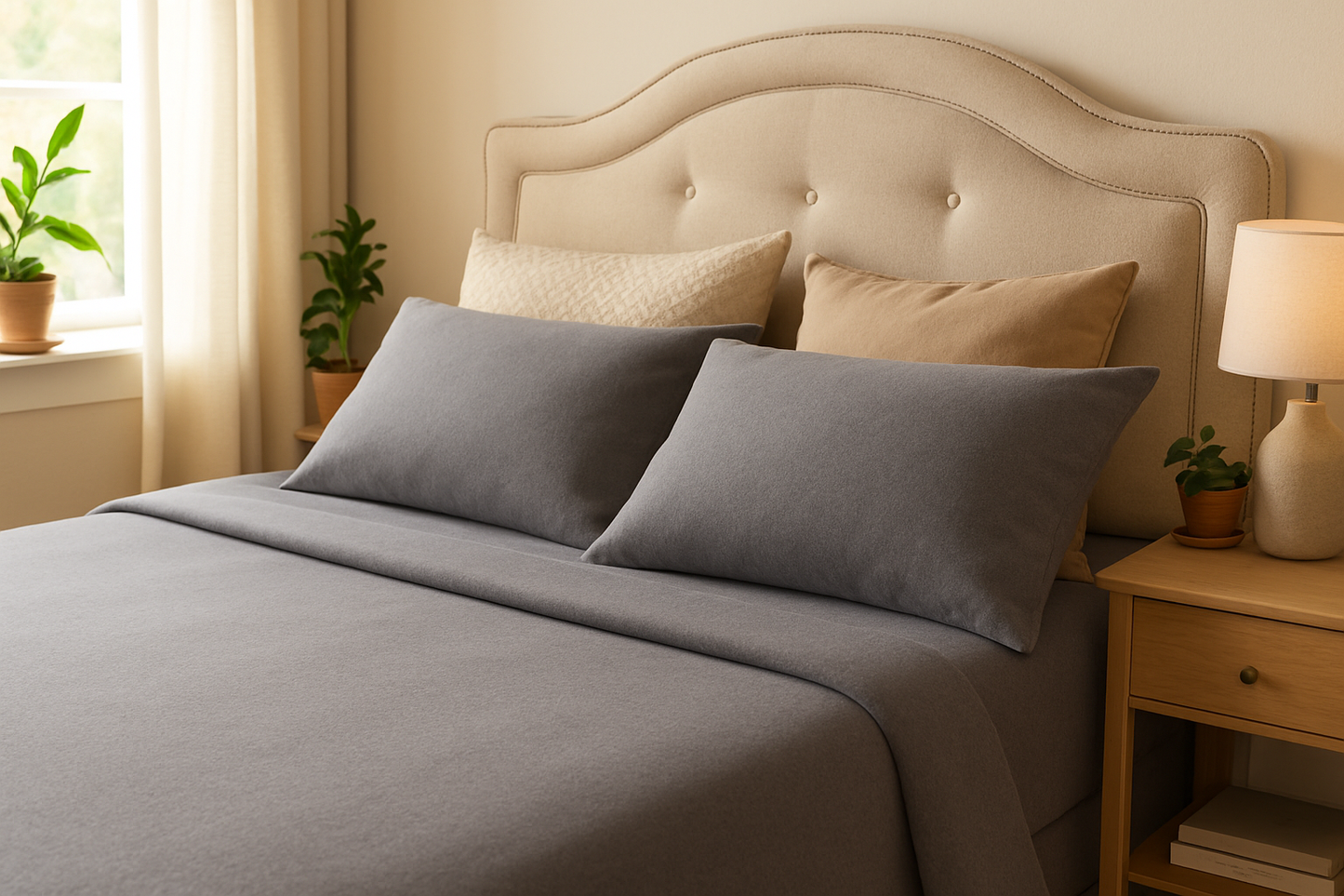 Updated Charcoal Brushed Cotton Sheets