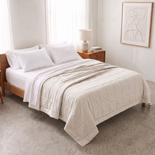 Espresso Feather Coverlet