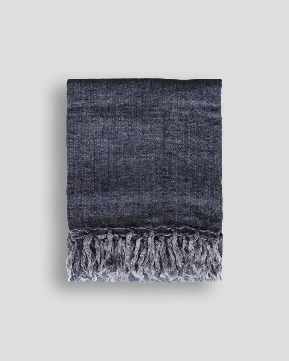 Indira Linen Throw - French Navy
