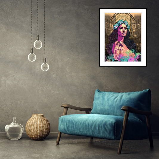 Sina and Tigilau Art Print - Darcy Solia