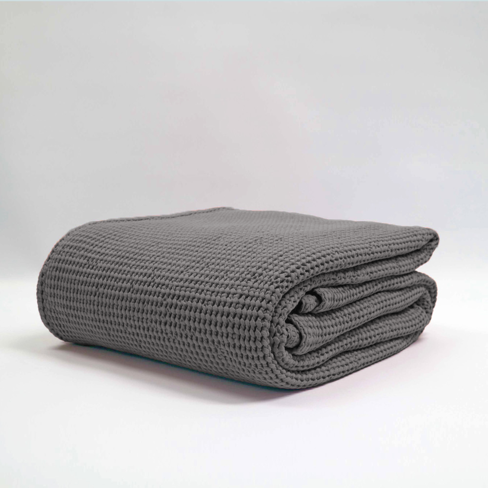 Bliss Stonewashed Cotton Waffle Blanket
